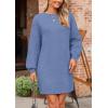 imagePRETTYGARDEN Womens Oversized Sweater Dress 2025 Fall Long Sleeve Crewneck Chunky Knit Slouchy Winter Pullover SweatersMist Blue