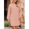 imagePRETTYGARDEN Womens Oversized Sweater Dress 2025 Fall Long Sleeve Crewneck Chunky Knit Slouchy Winter Pullover SweatersPink