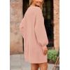 imagePRETTYGARDEN Womens Oversized Sweater Dress 2025 Fall Long Sleeve Crewneck Chunky Knit Slouchy Winter Pullover SweatersPink