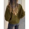 imagePRETTYGARDEN Cardigan Sweaters for Women Trendy Fall 2025 Long Sleeve Button Down Oversized Chunky Knit Sweater OuterwearArmy Green