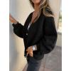imagePRETTYGARDEN Cardigan Sweaters for Women Trendy Fall 2025 Long Sleeve Button Down Oversized Chunky Knit Sweater OuterwearBlack