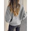 imagePRETTYGARDEN Cardigan Sweaters for Women Trendy Fall 2025 Long Sleeve Button Down Oversized Chunky Knit Sweater OuterwearGrey