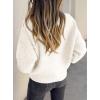 imagePRETTYGARDEN Cardigan Sweaters for Women Trendy Fall 2025 Long Sleeve Button Down Oversized Chunky Knit Sweater OuterwearWhite