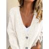 imagePRETTYGARDEN Cardigan Sweaters for Women Trendy Fall 2025 Long Sleeve Button Down Oversized Chunky Knit Sweater OuterwearWhite