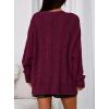 imagePRETTYGARDEN Womens Chunky Cardigan Sweaters 2025 Fall Oversized Cable Knit Long Sleeve Open Front Cardigans Winter ClothingBurgundy