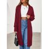 imagePRETTYGARDEN Womens Long Oversized Cardigans 2025 Fall Trendy Long Sleeve Open Front Chunky Sweater Knit Winter ClothingBurgundy