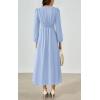 imagePRETTYGARDEN Womens Long Sleeve Maxi Dress 2025 Fall Trendy Elegant V Neck Flowy Wedding Guest Holiday Formal Long DressesLight Blue