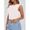 imagePRETTYGARDEN Womens Off Shoulder Tops 2025 Summer Trendy Casual Crop Top Cute Fitted Going Out Tshirts ShirtsWhite