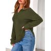 imagePRETTYGARDEN Womens Quarter Zip Pullover V Neck Fall Sweaters 2025 Long Sleeve Tops Collared Business Casual Winter ClothingArmy Green