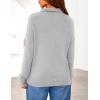 imagePRETTYGARDEN Womens Quarter Zip Pullover V Neck Fall Sweaters 2025 Long Sleeve Tops Collared Business Casual Winter ClothingGrey