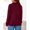 imagePRETTYGARDEN Womens Quarter Zip Pullover V Neck Fall Sweaters 2025 Long Sleeve Tops Collared Business Casual Winter ClothingWine Red