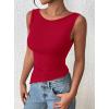 imagePRETTYGARDEN Womens Ruched Tank Tops 2025 Summer Sleeveless Slim Fit T Shirts Blouses Going Out Y2K Fashion ClothesRed