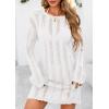 imagePRETTYGARDEN Womens Swimsuit Cover Up 2025 Summer Bathing Suit Swimwear Crochet Knit Dress Fashion Beach Vacation ClothesWhite