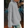 imagePRETTYGARDEN Womens Turtleneck Long Sleeve Sweater 2025 Fall Trendy Loose Fit Knit Tops Oversized Pullover SweatersLight Grey