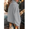 imagePRETTYGARDEN Womens Turtleneck Long Sleeve Sweater 2025 Fall Trendy Loose Fit Knit Tops Oversized Pullover SweatersLight Grey