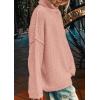 imagePRETTYGARDEN Womens Turtleneck Long Sleeve Sweater 2025 Fall Trendy Loose Fit Knit Tops Oversized Pullover SweatersPink