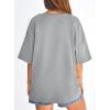 imagePRETTYGARDEN Womens 2026 Spring Going Out Tops Casual Short Sleeve Crewneck Loose Fit Basic Cute Tee Shirts Summer OutfitsGrey