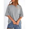 imagePRETTYGARDEN Womens 2026 Spring Going Out Tops Casual Short Sleeve Crewneck Loose Fit Basic Cute Tee Shirts Summer OutfitsGrey
