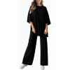 imagePRETTYGARDEN Two Piece Sets for Women Summer Fashion Lounge Matching Set 2026 Spring Travel Vacation Airport Outfits ClothingBlack