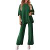 imagePRETTYGARDEN Two Piece Sets for Women Summer Fashion Lounge Matching Set 2026 Spring Travel Vacation Airport Outfits ClothingDark Green