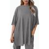 imagePRETTYGARDEN Two Piece Sets for Women Summer Fashion Lounge Matching Set 2026 Spring Travel Vacation Airport Outfits ClothingDark Grey