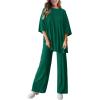 imagePRETTYGARDEN Two Piece Sets for Women Summer Fashion Lounge Matching Set 2026 Spring Travel Vacation Airport Outfits ClothingGreen