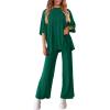 imagePRETTYGARDEN Two Piece Sets for Women Summer Fashion Lounge Matching Set 2026 Spring Travel Vacation Airport Outfits ClothingGreen