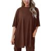 imagePRETTYGARDEN Two Piece Sets for Women Summer Fashion Lounge Matching Set 2026 Spring Travel Vacation Airport Outfits ClothingLight Coffee
