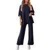 imagePRETTYGARDEN Two Piece Sets for Women Summer Fashion Lounge Matching Set 2026 Spring Travel Vacation Airport Outfits ClothingNavy