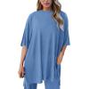 imagePRETTYGARDEN Two Piece Sets for Women Summer Fashion Lounge Matching Set 2026 Spring Travel Vacation Airport Outfits ClothingSky Blue