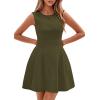 imagePRETTYGARDEN Summer Dresses for Women 2026 Elegant Classy Spring A Line Business Casual Work Graduation Cocktail Short DressArmy Green