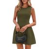 imagePRETTYGARDEN Summer Dresses for Women 2026 Elegant Classy Spring A Line Business Casual Work Graduation Cocktail Short DressArmy Green