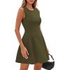 imagePRETTYGARDEN Summer Dresses for Women 2026 Elegant Classy Spring A Line Business Casual Work Graduation Cocktail Short DressArmy Green