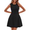 imagePRETTYGARDEN Summer Dresses for Women 2026 Elegant Classy Spring A Line Business Casual Work Graduation Cocktail Short DressBlack