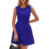 imagePRETTYGARDEN Summer Dresses for Women 2026 Elegant Classy Spring A Line Business Casual Work Graduation Cocktail Short DressBlue