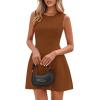 imagePRETTYGARDEN Summer Dresses for Women 2026 Elegant Classy Spring A Line Business Casual Work Graduation Cocktail Short DressBrown