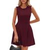 imagePRETTYGARDEN Summer Dresses for Women 2026 Elegant Classy Spring A Line Business Casual Work Graduation Cocktail Short DressBurgundy