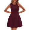 imagePRETTYGARDEN Summer Dresses for Women 2026 Elegant Classy Spring A Line Business Casual Work Graduation Cocktail Short DressBurgundy