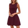 imagePRETTYGARDEN Summer Dresses for Women 2026 Elegant Classy Spring A Line Business Casual Work Graduation Cocktail Short DressBurgundy