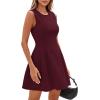 imagePRETTYGARDEN Summer Dresses for Women 2026 Elegant Classy Spring A Line Business Casual Work Graduation Cocktail Short DressBurgundy