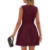 imagePRETTYGARDEN Summer Dresses for Women 2026 Elegant Classy Spring A Line Business Casual Work Graduation Cocktail Short DressBurgundy