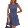 imagePRETTYGARDEN Summer Dresses for Women 2026 Elegant Classy Spring A Line Business Casual Work Graduation Cocktail Short DressDusty Blue
