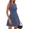 imagePRETTYGARDEN Summer Dresses for Women 2026 Elegant Classy Spring A Line Business Casual Work Graduation Cocktail Short DressDusty Blue