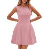 imagePRETTYGARDEN Summer Dresses for Women 2026 Elegant Classy Spring A Line Business Casual Work Graduation Cocktail Short DressDusty Pink