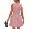 imagePRETTYGARDEN Summer Dresses for Women 2026 Elegant Classy Spring A Line Business Casual Work Graduation Cocktail Short DressDusty Pink