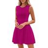 imagePRETTYGARDEN Summer Dresses for Women 2026 Elegant Classy Spring A Line Business Casual Work Graduation Cocktail Short DressHot Pink