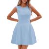 imagePRETTYGARDEN Summer Dresses for Women 2026 Elegant Classy Spring A Line Business Casual Work Graduation Cocktail Short DressLight Blue