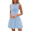 imagePRETTYGARDEN Summer Dresses for Women 2026 Elegant Classy Spring A Line Business Casual Work Graduation Cocktail Short DressLight Blue
