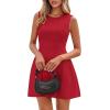imagePRETTYGARDEN Summer Dresses for Women 2026 Elegant Classy Spring A Line Business Casual Work Graduation Cocktail Short DressRed