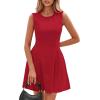 imagePRETTYGARDEN Summer Dresses for Women 2026 Elegant Classy Spring A Line Business Casual Work Graduation Cocktail Short DressRed